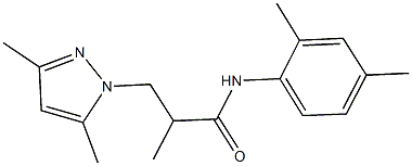 957495-43-1 N-(2,4-dimethylphenyl)-3-(3,5-dimethyl-1H-pyrazol-1-yl)-2-methylpropanamide