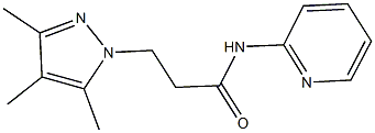 N-(2-pyridinyl)-3-(3,4,5-trimethyl-1H-pyrazol-1-yl)propanamide 化学構造式