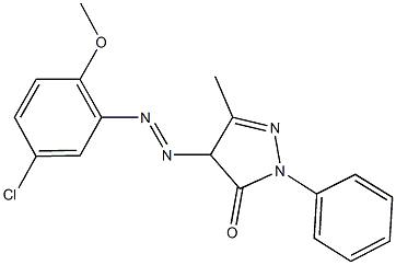 4-[(5-chloro-2-methoxyphenyl)diazenyl]-5-methyl-2-phenyl-2,4-dihydro-3H-pyrazol-3-one 结构式