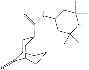 9-oxo-N-(2,2,6,6-tetramethyl-4-piperidinyl)bicyclo[3.3.1]nonane-3-carboxamide Structure