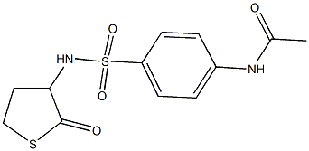 N-(4-{[(2-oxotetrahydro-3-thienyl)amino]sulfonyl}phenyl)acetamide 化学構造式