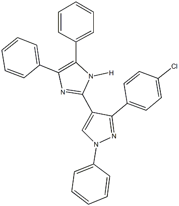 3-(4-chlorophenyl)-4-(4,5-diphenyl-1H-imidazol-2-yl)-1-phenyl-1H-pyrazole Structure