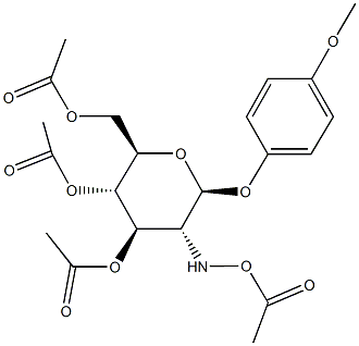 4-methoxyphenyl 3,4,6-tri-O-acetyl-2-[(acetyloxy)amino]-2-deoxyhexopyranoside,957496-17-2,结构式