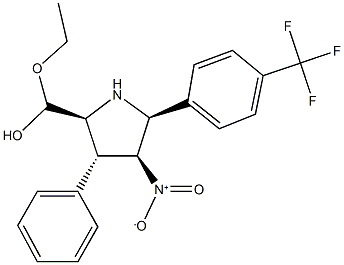 ethoxy{4-nitro-3-phenyl-5-[4-(trifluoromethyl)phenyl]-2-pyrrolidinyl}methanol Structure