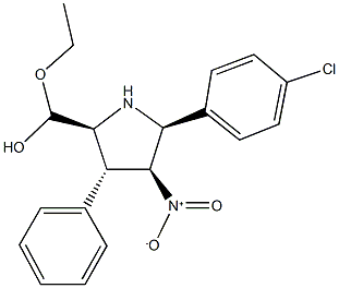 {5-(4-chlorophenyl)-4-nitro-3-phenyl-2-pyrrolidinyl}(ethoxy)methanol 化学構造式
