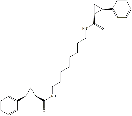 2-phenyl-N-(8-{[(2-phenylcyclopropyl)carbonyl]amino}octyl)cyclopropanecarboxamide Struktur