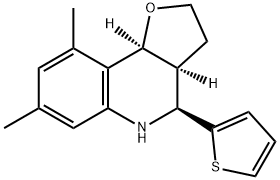 7,9-dimethyl-4-(2-thienyl)-2,3,3a,4,5,9b-hexahydrofuro[3,2-c]quinoline 结构式