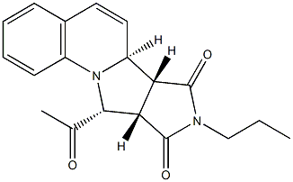 10-acetyl-8-propyl-9a,10-dihydro-6aH-pyrrolo[3',4':3,4]pyrrolo[1,2-a]quinoline-7,9(6bH,8H)-dione Structure