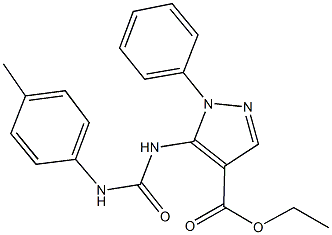 ethyl 1-phenyl-5-[(4-toluidinocarbonyl)amino]-1H-pyrazole-4-carboxylate 化学構造式