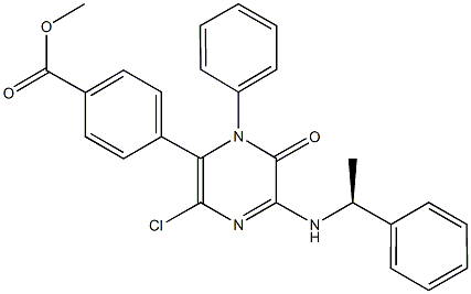 methyl 4-{3-chloro-6-oxo-1-phenyl-5-[(1-phenylethyl)amino]-1,6-dihydro-2-pyrazinyl}benzoate,957497-69-7,结构式