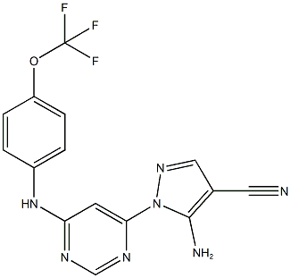 957497-90-4 5-amino-1-{6-[4-(trifluoromethoxy)anilino]-4-pyrimidinyl}-1H-pyrazole-4-carbonitrile