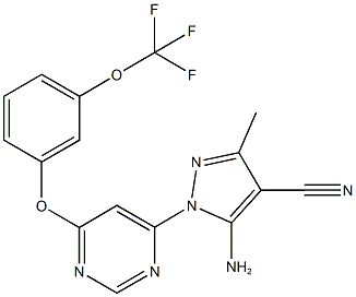 5-amino-3-methyl-1-{6-[3-(trifluoromethoxy)phenoxy]-4-pyrimidinyl}-1H-pyrazole-4-carbonitrile|