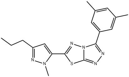 3-(3,5-dimethylphenyl)-6-(1-methyl-3-propyl-1H-pyrazol-5-yl)[1,2,4]triazolo[3,4-b][1,3,4]thiadiazole Structure