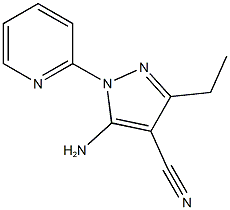 5-amino-3-ethyl-1-(2-pyridinyl)-1H-pyrazole-4-carbonitrile|