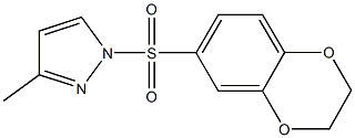 1-(2,3-dihydro-1,4-benzodioxin-6-ylsulfonyl)-3-methyl-1H-pyrazole Structure