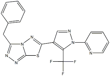 3-benzyl-6-[1-(2-pyridinyl)-5-(trifluoromethyl)-1H-pyrazol-4-yl][1,2,4]triazolo[3,4-b][1,3,4]thiadiazole Structure