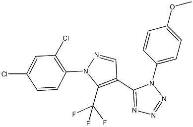 5-[1-(2,4-dichlorophenyl)-5-(trifluoromethyl)-1H-pyrazol-4-yl]-1-(4-methoxyphenyl)-1H-tetraazole Structure