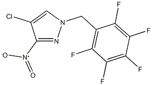 4-chloro-3-nitro-1-(2,3,4,5,6-pentafluorobenzyl)-1H-pyrazole Struktur