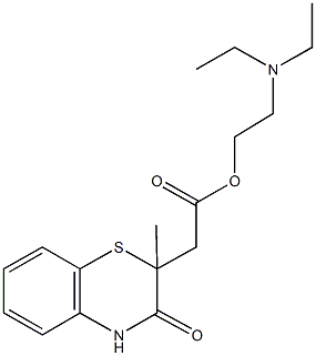 2-(diethylamino)ethyl (2-methyl-3-oxo-3,4-dihydro-2H-1,4-benzothiazin-2-yl)acetate Struktur