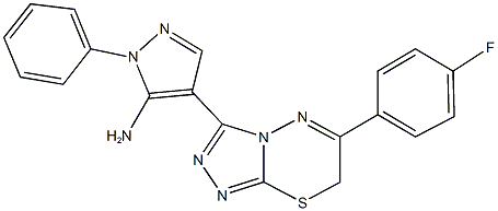 957498-91-8 4-[6-(4-fluorophenyl)-7H-[1,2,4]triazolo[3,4-b][1,3,4]thiadiazin-3-yl]-1-phenyl-1H-pyrazol-5-ylamine