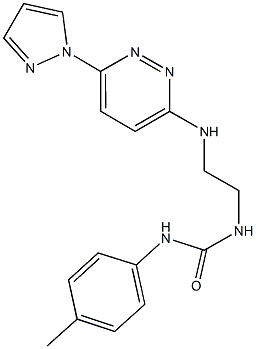 N-(4-methylphenyl)-N'-(2-{[6-(1H-pyrazol-1-yl)-3-pyridazinyl]amino}ethyl)urea Structure