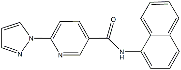 N-(1-naphthyl)-6-(1H-pyrazol-1-yl)nicotinamide Structure