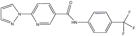 6-(1H-pyrazol-1-yl)-N-[4-(trifluoromethyl)phenyl]nicotinamide,957499-14-8,结构式