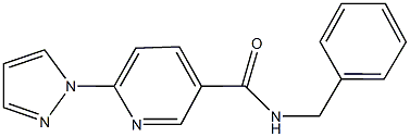 N-benzyl-6-(1H-pyrazol-1-yl)nicotinamide 化学構造式