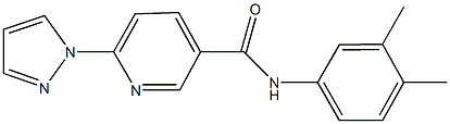 N-(3,4-dimethylphenyl)-6-(1H-pyrazol-1-yl)nicotinamide Structure