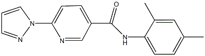 N-(2,4-dimethylphenyl)-6-(1H-pyrazol-1-yl)nicotinamide Structure