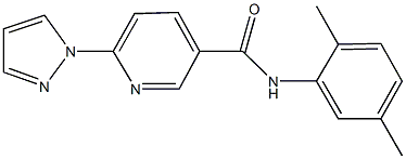 N-(2,5-dimethylphenyl)-6-(1H-pyrazol-1-yl)nicotinamide Structure