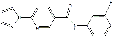 N-(3-fluorophenyl)-6-(1H-pyrazol-1-yl)nicotinamide Structure