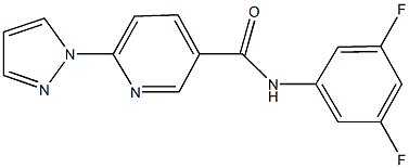 N-(3,5-difluorophenyl)-6-(1H-pyrazol-1-yl)nicotinamide Structure