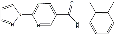 N-(2,3-dimethylphenyl)-6-(1H-pyrazol-1-yl)nicotinamide Struktur