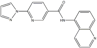6-(1H-pyrazol-1-yl)-N-(5-quinolinyl)nicotinamide,957499-33-1,结构式