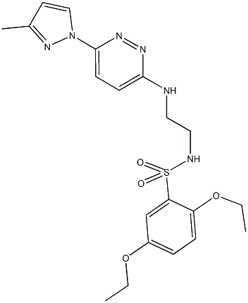 2,5-diethoxy-N-(2-{[6-(3-methyl-1H-pyrazol-1-yl)-3-pyridazinyl]amino}ethyl)benzenesulfonamide,957499-40-0,结构式