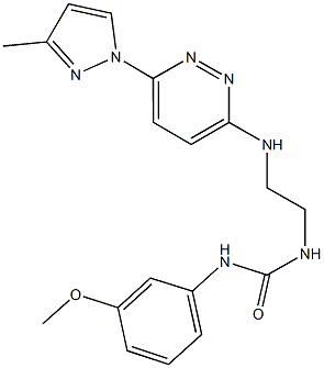 N-(3-methoxyphenyl)-N'-(2-{[6-(3-methyl-1H-pyrazol-1-yl)-3-pyridazinyl]amino}ethyl)urea Structure