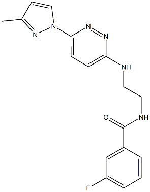 957499-54-6 3-fluoro-N-(2-{[6-(3-methyl-1H-pyrazol-1-yl)-3-pyridazinyl]amino}ethyl)benzamide