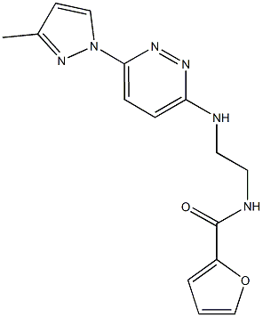 N-(2-{[6-(3-methyl-1H-pyrazol-1-yl)-3-pyridazinyl]amino}ethyl)-2-furamide Structure