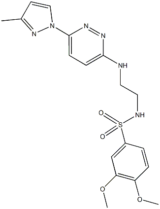 3,4-dimethoxy-N-(2-{[6-(3-methyl-1H-pyrazol-1-yl)-3-pyridazinyl]amino}ethyl)benzenesulfonamide|