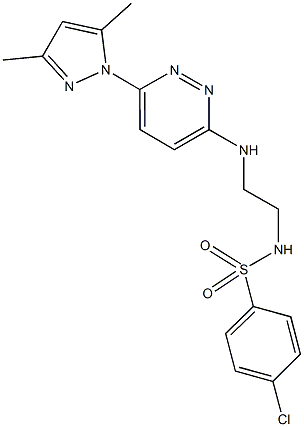 957499-74-0 4-chloro-N-(2-{[6-(3,5-dimethyl-1H-pyrazol-1-yl)-3-pyridazinyl]amino}ethyl)benzenesulfonamide