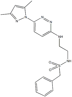 N-(2-{[6-(3,5-dimethyl-1H-pyrazol-1-yl)-3-pyridazinyl]amino}ethyl)(phenyl)methanesulfonamide Structure