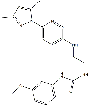 N-(2-{[6-(3,5-dimethyl-1H-pyrazol-1-yl)-3-pyridazinyl]amino}ethyl)-N'-(3-methoxyphenyl)urea Struktur