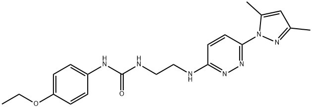 N-(2-{[6-(3,5-dimethyl-1H-pyrazol-1-yl)-3-pyridazinyl]amino}ethyl)-N'-(4-ethoxyphenyl)urea Struktur