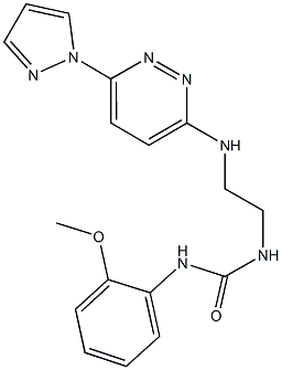 N-(2-methoxyphenyl)-N'-(2-{[6-(1H-pyrazol-1-yl)-3-pyridazinyl]amino}ethyl)urea Struktur