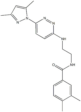 N-(2-{[6-(3,5-dimethyl-1H-pyrazol-1-yl)-3-pyridazinyl]amino}ethyl)-3,4-dimethylbenzamide Structure