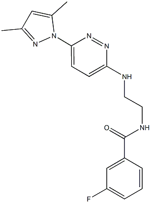 N-(2-{[6-(3,5-dimethyl-1H-pyrazol-1-yl)-3-pyridazinyl]amino}ethyl)-3-fluorobenzamide Structure