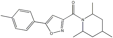 2,4,6-trimethyl-1-{[5-(4-methylphenyl)-3-isoxazolyl]carbonyl}piperidine|