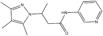 N-(3-pyridinyl)-3-(3,4,5-trimethyl-1H-pyrazol-1-yl)butanamide,957501-44-9,结构式