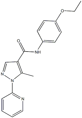 N-(4-ethoxyphenyl)-5-methyl-1-(2-pyridinyl)-1H-pyrazole-4-carboxamide 结构式